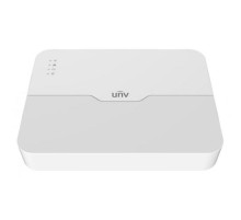  Uniview Видеорегистратор IP 8-ми канальный 4K с 8 PoE портами; Входящий поток на запись до 64Мбит/с; Поддерживаемые форматы сжатия:  Ultra 265/H.265/H.264; Запись: разрешение до 4K; HDD; 1 SATA3 до 6Т