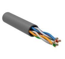 кабель ITK Витая пара U/UTP кат.5E 4х2х0,52 solid PVC серый (305м) РФ/Т