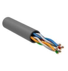 кабель ITK Витая пара U/UTP кат.5E 4х2х0,52 solid PVC серый (305м) РФ/Т