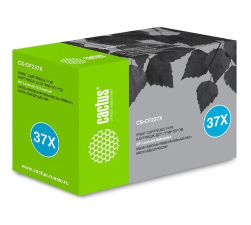 Картридж лазерный Cactus CS-CF237X CF237X черный (25000стр.) для HP LJ M608n/M608dn/M609x/M631h/M631z/M632h