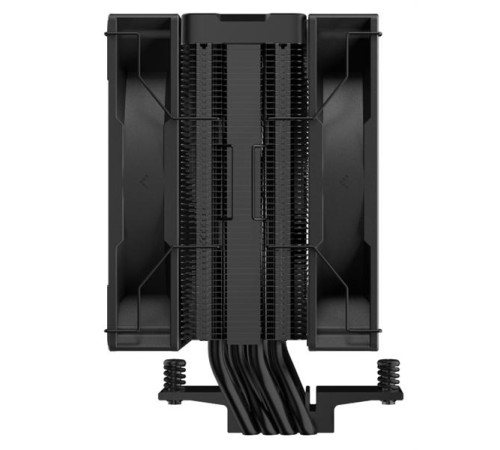 Кулер для процессора DEEPCOOL AG400 DIGITAL PLUS LGA1700/1200/115X/AM5/AM4 (9шт/кор, TDP 220W, PWM, DUAL ARGB Fan 120mm, 4 тепл. трубки, черный) RET (R-AG400-BKADMP-G-1)