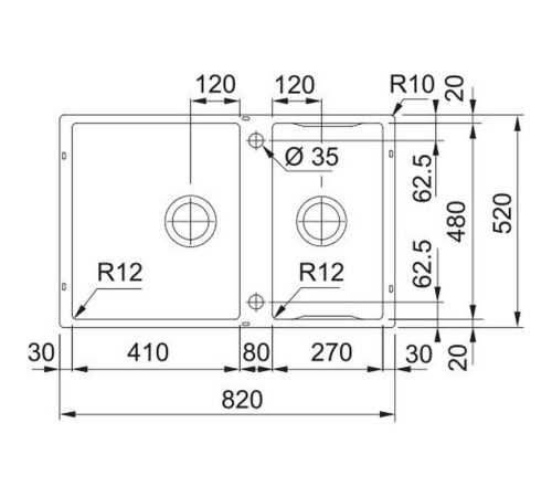 Мойка Franke BWX 120-41-27/ Best, Серия BOX CENTER, Мойка BWX 120-41-27, оборотная, аксессуары в комплекте, монтаж под столешницу Мойка Franke BWX 120-41-27/ Best, Серия BOX CENTER, Мойка BWX 120-41-27, оборотная, аксессуары в комплекте, монтаж под столешницу