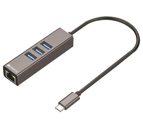 Сетевой адаптер ORIGO Сетевой адаптер USB-C, 3xUSB 3.0, 1x1000Base-T