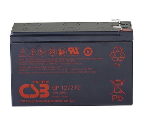 АКБ CSB Аккумуляторная батарея для ИБП (28W) (12V/7,2Ah)