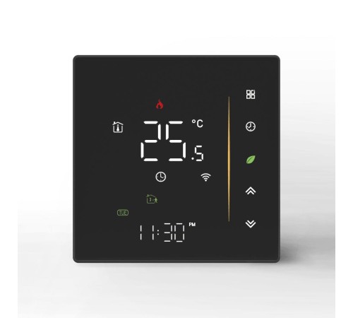 Термостат для электрических теплых полов Moes ZigBee Smart Thermostat черный модели ZHT-006 Термостат для электрических теплых полов Moes ZigBee Smart Thermostat черный модели ZHT-006