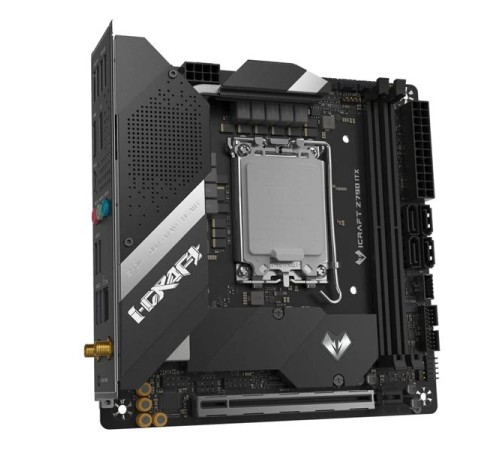 Материнская плата MAXSUN MS-iCraft Z790ITX WIFI, LGA1700, Z790, 2*DDR5, 4*SATA3, 2*M.2,  4*USB 3.2, 4*USB 2.0, Type-C, 1*PCIEx16, HDMI+DP, mITX