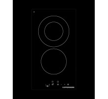 Варочная панель Kuppersberg/ Варочная панель Kuppersberg, Hi-Light, High-Tech, 30 см, 2 конфорки, 9 уровней мощности, таймер, автоматическое отключение, индикация остаточного тепла, сенсорное управление, цвет черный