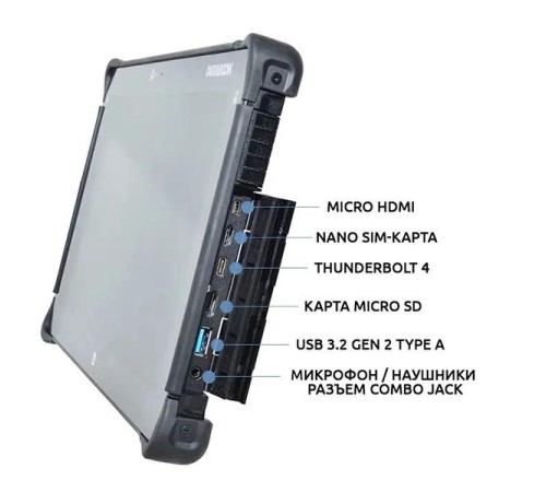 Защищенный планшет R11 Field G2 Win11 Pro/ R11 Gen2 Field 11.6" FHD (1920 x1080) Sunlight Readable 1000 nits Touchscreen Display, Intel® Core™ i5-1235U Processor 1.3 GHz up to 4.4 GHz, Windows 11 Professional with 8GB RAM, 256GB, Wi-Fi 6E + Bluetooth