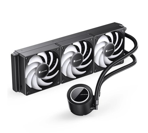 Система жидкостного охлаждения/ Water Cooling System JONSBO TG-360 Black (300W, 360mm, Black, ARGB/ Fans: 3x120mm, 66.19CFM, 35.4dBA, 1800RPM/ Pump height 72mm, 30dBA, 2400RPM, Rad thickness 27mm/ S: 1700, 1200, 115X, AM5, AM4) Система жидкостного охлаждения/ Water Cooling System JONSBO TG-360 Black (300W, 360mm, Black, ARGB/ Fans: 3x120mm, 66.19CFM, 35.4dBA, 1800RPM/ Pump height 72mm, 30dBA, 2400RPM, Rad thickness 27mm/ S: 1700, 1200, 115X, AM5, AM4)