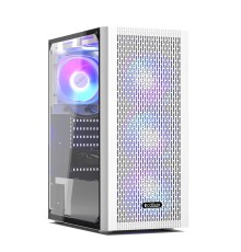 Корпус без блока питания/ Case PCCooler MA100 MESH WH, Midi-Tower, TG, Mesh, 3x120mm ARGB, 1xUSB-A 3.0 + 2xUSB-A 2.0, ATX, mATX, mITX White