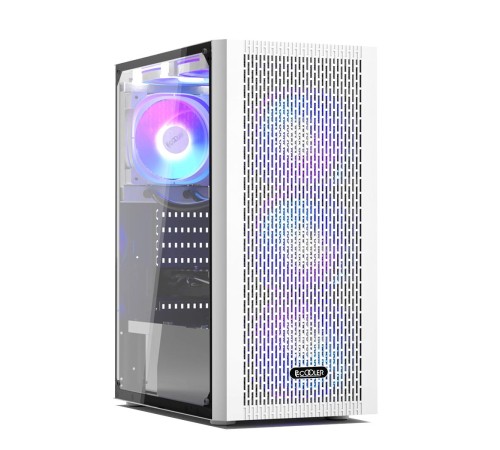 Корпус без блока питания/ Case PCCooler MA100 MESH WH, Midi-Tower, TG, Mesh, 3x120mm ARGB, 1xUSB-A 3.0 + 2xUSB-A 2.0, ATX, mATX, mITX White Корпус без блока питания/ Case PCCooler MA100 MESH WH, Midi-Tower, TG, Mesh, 3x120mm ARGB, 1xUSB-A 3.0 + 2xUSB-A 2.0, ATX, mATX, mITX White