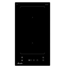 Варочная панель Monsher/ Варочная панель Monsher, High-Tech, индукция, inverter, 30 см, 2 конфорки, 9 уровней мощности, сенсорное управление, автоматическое отключение, индикация остаточного тепла, таймер, Flexi-zone, цвет черный