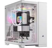 Корпус без блока питания/ Case Corsair iCUE LINK 6500X RGB, Midi-Tower, TG, 3x120mm RGB, 4xUSB-A 3.2, 1xUSB 3.2 Type-C, E-ATX, ATX, mATX, mITX White