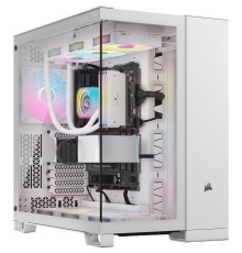 Корпус без блока питания/ Case Corsair iCUE LINK 6500X RGB, Midi-Tower, TG, 3x120mm RGB, 4xUSB-A 3.2, 1xUSB 3.2 Type-C, E-ATX, ATX, mATX, mITX White
