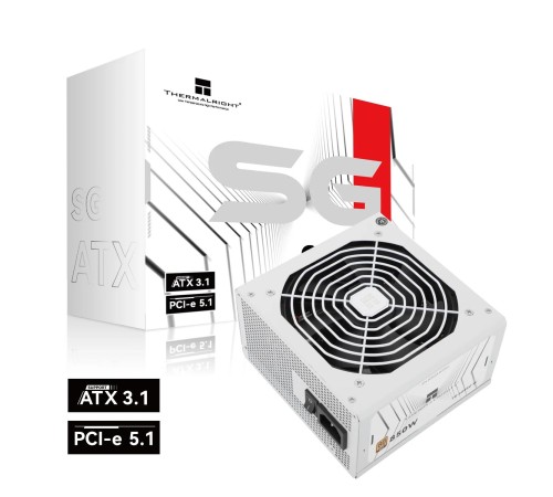 Блок питания 850W/ Power Supply Thermalright, 850W 80+ Gold (ATX, 3.1, PCIe 5.1, Non-modular, 1x24(20+4)pin, 1xCPU 8(4+4)pin, 2xPCIe*2 8(6+2)pin, 5xSATA3, 1x12+4pin (12VHPWR PCIe 5.1 12+4pin 600mm), 3xMOLEX4pin, Active, 120x120mm, 150x140x86mm, APFC, whit Блок питания 850W/ Power Supply Thermalright, 850W 80+ Gold (ATX, 3.1, PCIe 5.1, Non-modular, 1x24(20+4)pin, 1xCPU 8(4+4)pin, 2xPCIe*2 8(6+2)pin, 5xSATA3, 1x12+4pin (12VHPWR PCIe 5.1 12+4pin 600mm), 3xMOLEX4pin, Active, 120x120mm, 150x140x86mm, APFC, whit