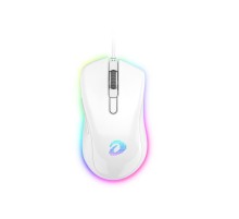 Мышь игровая проводная Dareu EM908 White (белый), DPI 600-10000, подсветка RGB, USB кабель 1,8м, размер 122.36x66.79x39.83мм (Мятая упаковка)