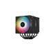 Кулер для процессора DEEPCOOL AG620 DIGITAL BK ARGB LGA1700/1200/115X/AM5/AM4 (8шт/кор, TDP 260W, PWM, DUAL Fan 120mm, 6 тепл. трубок, черный) RET