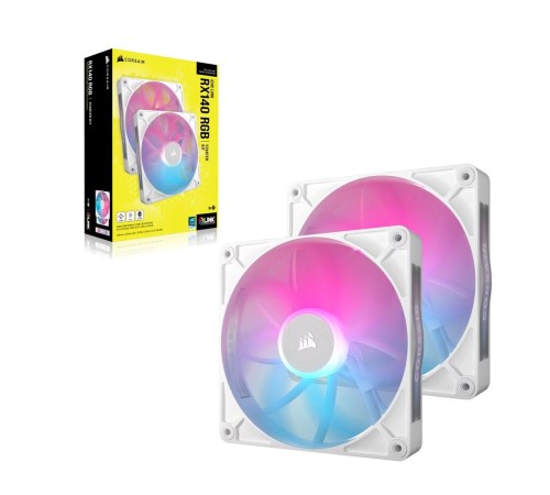 Кулер для корпуса/ Case Cooler Corsair iCUE LINK RX140 RGB (140x140x25mm, 4-pin PWM, RGB, 94.7CFM, 36dBA, 1700RPM, White, 2pcs) Кулер для корпуса/ Case Cooler Corsair iCUE LINK RX140 RGB (140x140x25mm, 4-pin PWM, RGB, 94.7CFM, 36dBA, 1700RPM, White, 2pcs)