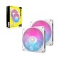 Кулер для корпуса/ Case Cooler Corsair iCUE LINK RX140 RGB (140x140x25mm, 4-pin PWM, RGB, 94.7CFM, 36dBA, 1700RPM, White, 2pcs)
