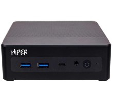 Неттоп/ HIPER FACTUM FN2  Intel Core i3 1315U(1.2Ghz)/8192Mb/256PCISSDGb/noDVD/BT/WiFi/war 1y/0.4kg/черный/Win11Pro + WiFi 6, BT 5.2,Чёрный, БП 90Вт, VESA крепление