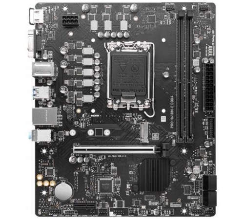Материнская плата MSI PRO H610M-E DDR4 LGA1700,2DDR4,1PCI-Ex16,1PCI-Ex1,1M.2,4SATA3.0,4USB3.2Gen1