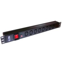 Блок розеток 19" 8 шт. C13, 10A 250V, без шнура питания