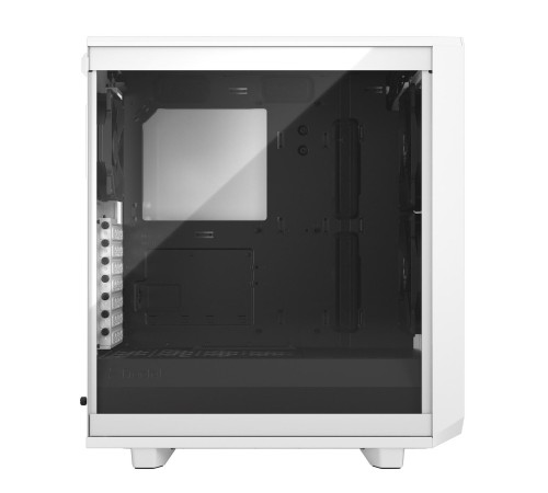 Корпус ПК без блока питания/ Case Fractal Design Meshify 2 Compact TG Clear Tint, Midi-Tower, 2x140mm + 1x120mm, 2xUSB-A 3.2 + 1xUSB 3.2 Type-C ATX, mATX, mITX White