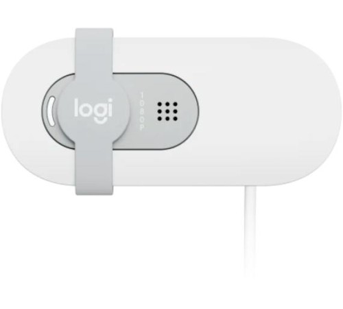 Веб-камера Logitech Webcam Brio 100, 1920x1080, OFF-WHITE, защитная шторка, [960-001617]