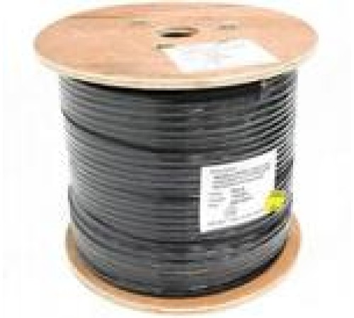 UTP кабель Кабель NEOMAX [NM10041] U/UTP cat.5e 4 пары (305 м) 0.51 мм (24 AWG) Медь, внешний, стальной трос 2.0мм, PE, черный;  Fluke Tested