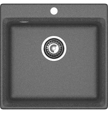 Кухонная мойка GRANFEST LV-510 graphite 1 чаша 450*385*200, монтаж: врезной, материал: мрамор, цвет графит