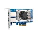 Сетевая карта/ QNAP QXG-10G2T Dual-port BASET 10GbE network expansion card; low-profile form factor; PCIe Gen3 x4