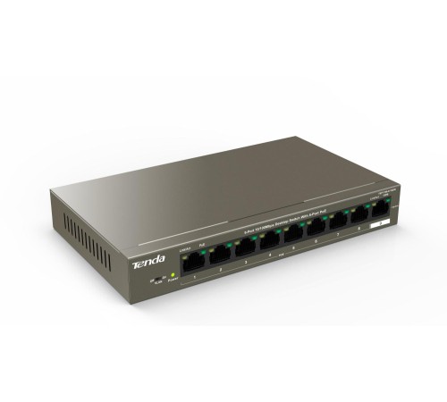 Коммутатор/ коммутатор Tenda, к9 портов 10/100M RJ45. Порты 1-8 соответствуют стандарту IEEE802.3af