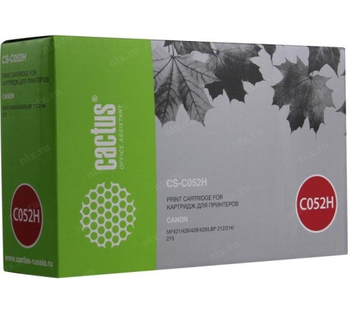 -/ Картридж лазерный Cactus CS-C052H 052H черный (9200стр.) для Canon MF421/426/428/429/LBP 212/214/215