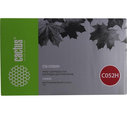 -/ Картридж лазерный Cactus CS-C052H 052H черный (9200стр.) для Canon MF421/426/428/429/LBP 212/214/215