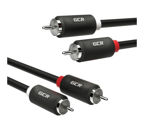 GCR Кабель 10.0m аудио 2 х RCA / 2 х RCA , черный, GCR-54124