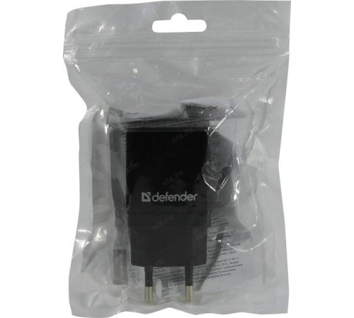 Defender Сетевой адаптер EPA-10 черный, 1xUSB, 5V/2.1А, пакет