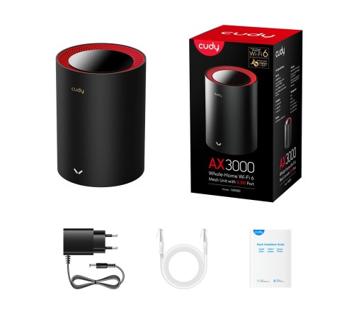 Wi-Fi Mesh-система/ AX3000 Wi-Fi 6 Mesh 2.5G Solution 1-Pack, Dual-Band, Chipset MT7981BA+MT7976CN+RTL8221B, 802.11ax/ac/a/b/g/n, 2402Mbps at 5GHz + 574Mbps at 2.4GHz, 2.5G WAN+GE LAN, 5 internal antennas, MU-MIMO, DDNS, Zerotier/Wireguard/OpenVPN/IPSe Wi-Fi Mesh-система/ AX3000 Wi-Fi 6 Mesh 2.5G Solution 1-Pack, Dual-Band, Chipset MT7981BA+MT7976CN+RTL8221B, 802.11ax/ac/a/b/g/n, 2402Mbps at 5GHz + 574Mbps at 2.4GHz, 2.5G WAN+GE LAN, 5 internal antennas, MU-MIMO, DDNS, Zerotier/Wireguard/OpenVPN/IPSe