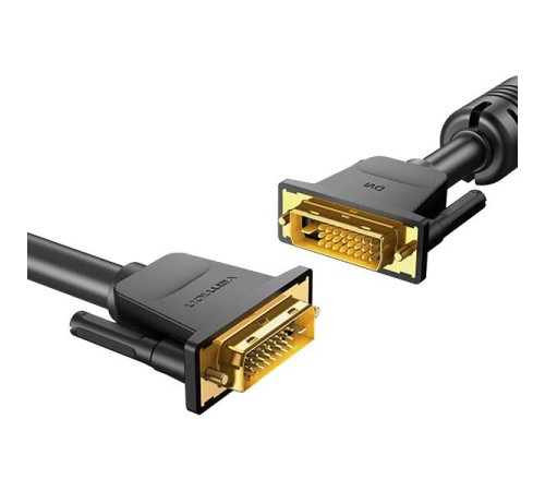 Кабель Vention DVI-D Dual link 25M/25M с ферритовым фильтром - 1.5м. Кабель Vention DVI-D Dual link 25M/25M с ферритовым фильтром - 1.5м.