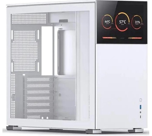 Корпус без блока питания/ Case JONSBO D41 STD SCREEN, Midi-Tower, no fan, 1xUSB-A 3.2 + 1xUSB-C 3.2, ATX, mATX, White