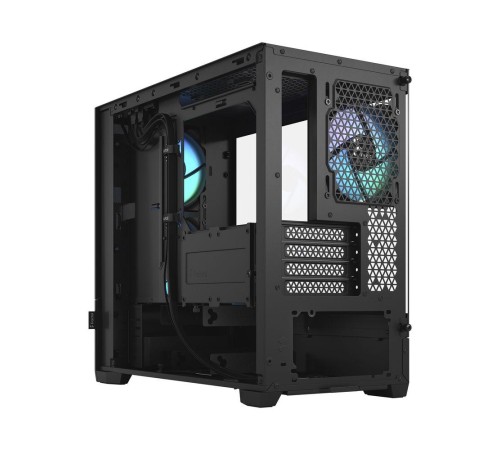 Корпус ПК без блока питания/ Case Fractal Design Pop Mini Air RGB TG Clear Tint, Mini-Tower, 3x120mm RGB, 2xUSB-A 3.2 mATX, mITX Black