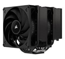 Кулер для процессора/ CPU Cooler Corsair A115 Twin Tower (270W, 4-pin PWM, 165mm, Al/Cu, 6x6mm, 2x140mm, 84.5CFM, 33.9dBA, 1600RPM, S: 1851/1700/1200/115X, AM5/AM4, black)