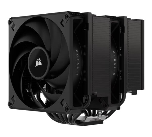 Кулер для процессора/ CPU Cooler Corsair A115 Twin Tower (270W, 4-pin PWM, 165mm, Al/Cu, 6x6mm, 2x140mm, 84.5CFM, 33.9dBA, 1600RPM, S: 1851/1700/1200/115X, AM5/AM4, black) Кулер для процессора/ CPU Cooler Corsair A115 Twin Tower (270W, 4-pin PWM, 165mm, Al/Cu, 6x6mm, 2x140mm, 84.5CFM, 33.9dBA, 1600RPM, S: 1851/1700/1200/115X, AM5/AM4, black)