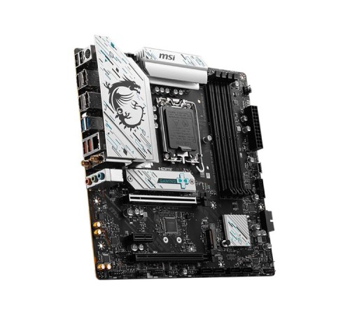 Материнская плата MSI B760M GAMING PLUS WIFI,B760,LGA1700,4DDR5,2PCI-Ex16,1PCI-Ex1,2M.2,4SATA3,2USB3.2 Gen2,7US
