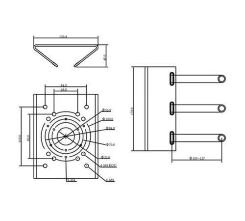Крепление на столб DAHUA DH-PFA150, Junction Box