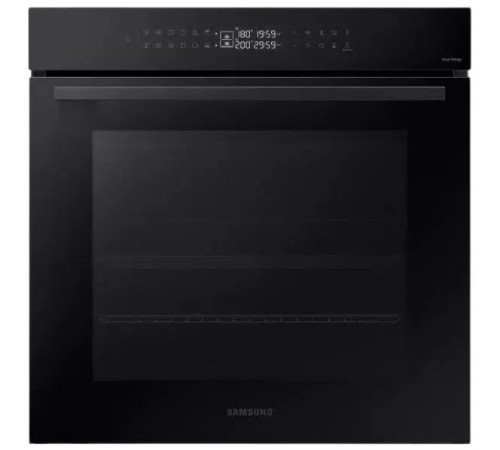 Встраиваемый духовой шкаф Samsung 59.5 x 59.6 x 57 см, Dual Cook, Каталитическая очистка, 2 стекла, Гриль, Конвекция, Сенсорное управление, LED дисплей, Air Sous Vide, Wi-Fi SmartThings, 76 л, цвет: черное стекло