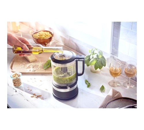 Миникомбайн KitchenAid Кухонный миникомбайн, чаша 1.2 л, матовый черный Миникомбайн KitchenAid Кухонный миникомбайн, чаша 1.2 л, матовый черный