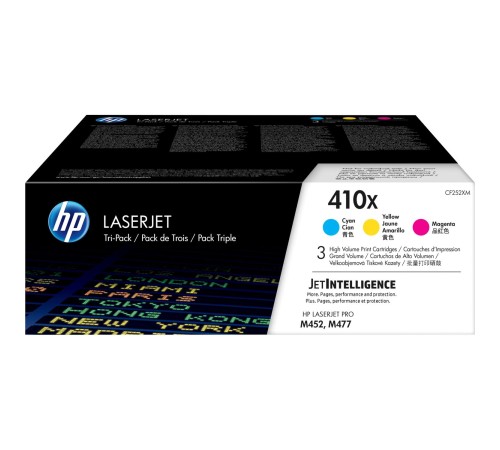 Тонер-картридж набор из 3 шт/ HP 410X 3-pack High Yield Cyan/Magenta/Yellow Original LaserJet Toner Cartridges