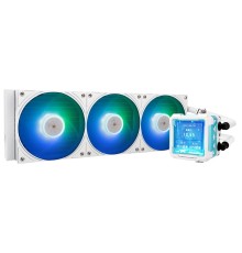 Водяное охлаждение для процессора/ Water Cooling System Thermalright Frozen Warframe Pro 360 White Argb (360mm, White, ARGB/ Fans: 3x120mm, 70.84CFM, 29.8dBA, 2000RPM/ Pump height 60mm, 23dBA, 3000RPM, Rad thickness 27mm/ S: 1200, 1700, 1851, 2011, 2066,