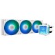 Водяное охлаждение для процессора/ Water Cooling System Thermalright Frozen Warframe Pro 360 White Argb (360mm, White, ARGB/ Fans: 3x120mm, 70.84CFM, 29.8dBA, 2000RPM/ Pump height 60mm, 23dBA, 3000RPM, Rad thickness 27mm/ S: 1200, 1700, 1851, 2011, 2066,