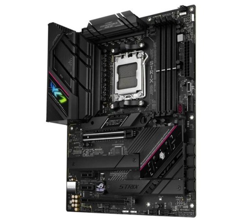 Материнская плата ASUS ROG STRIX B650E-F GAMING WIFI, AM5, B650, 4*DDR5, 4*SATA, 3*M.2, 6*USB 3.2, 4*USB 2.0, Type-C, 2*PCIx16, 2*PCIx1, DP+HDMI, ATX; 90MB1BQ0-M0EAY0